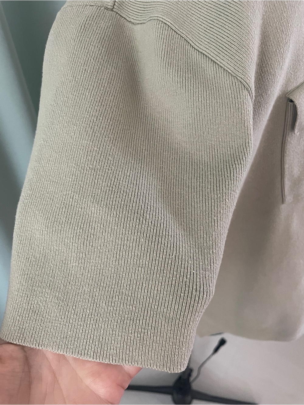 Olive green Short-Sleeve Button Front blouse - Picture 2 of 4